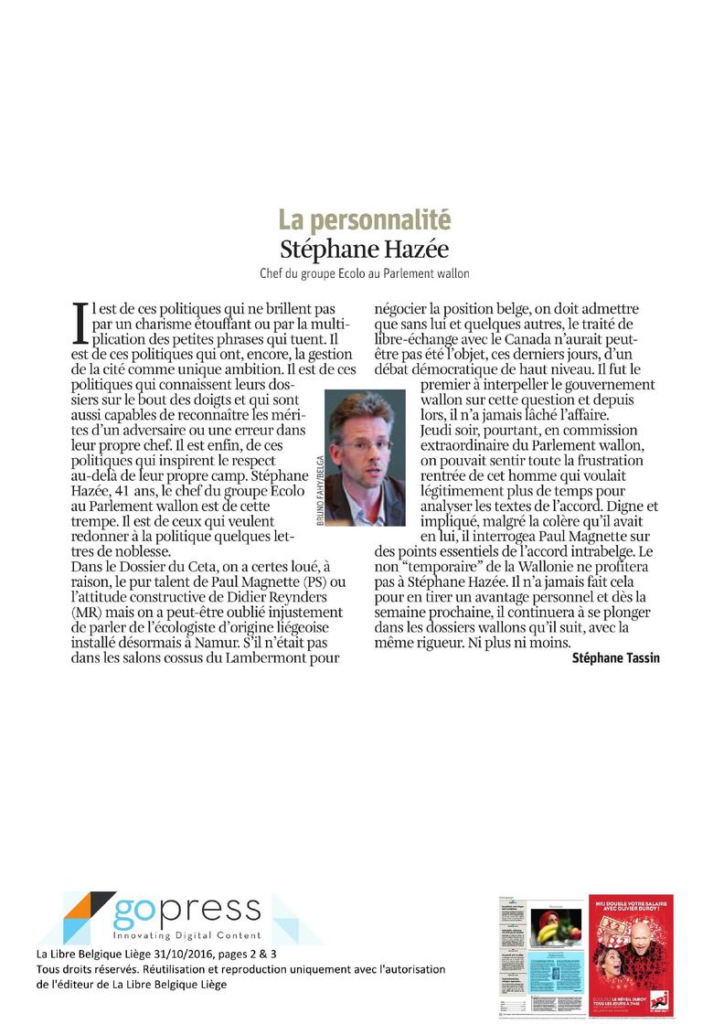 Article LLB Stéphane Hazée